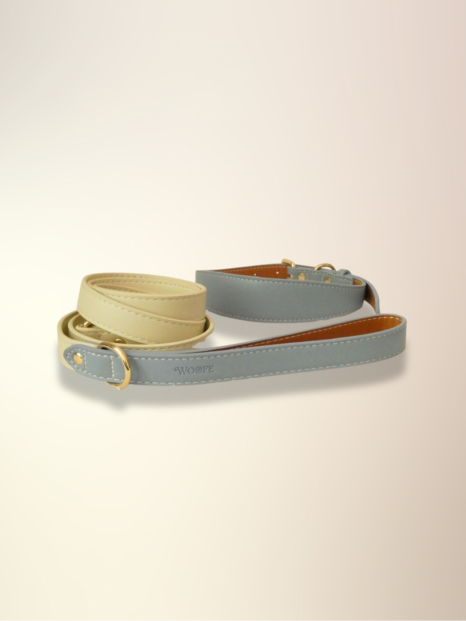 Blue Vegan Leather Leash