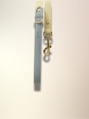 Blauwe veganistische leren riem