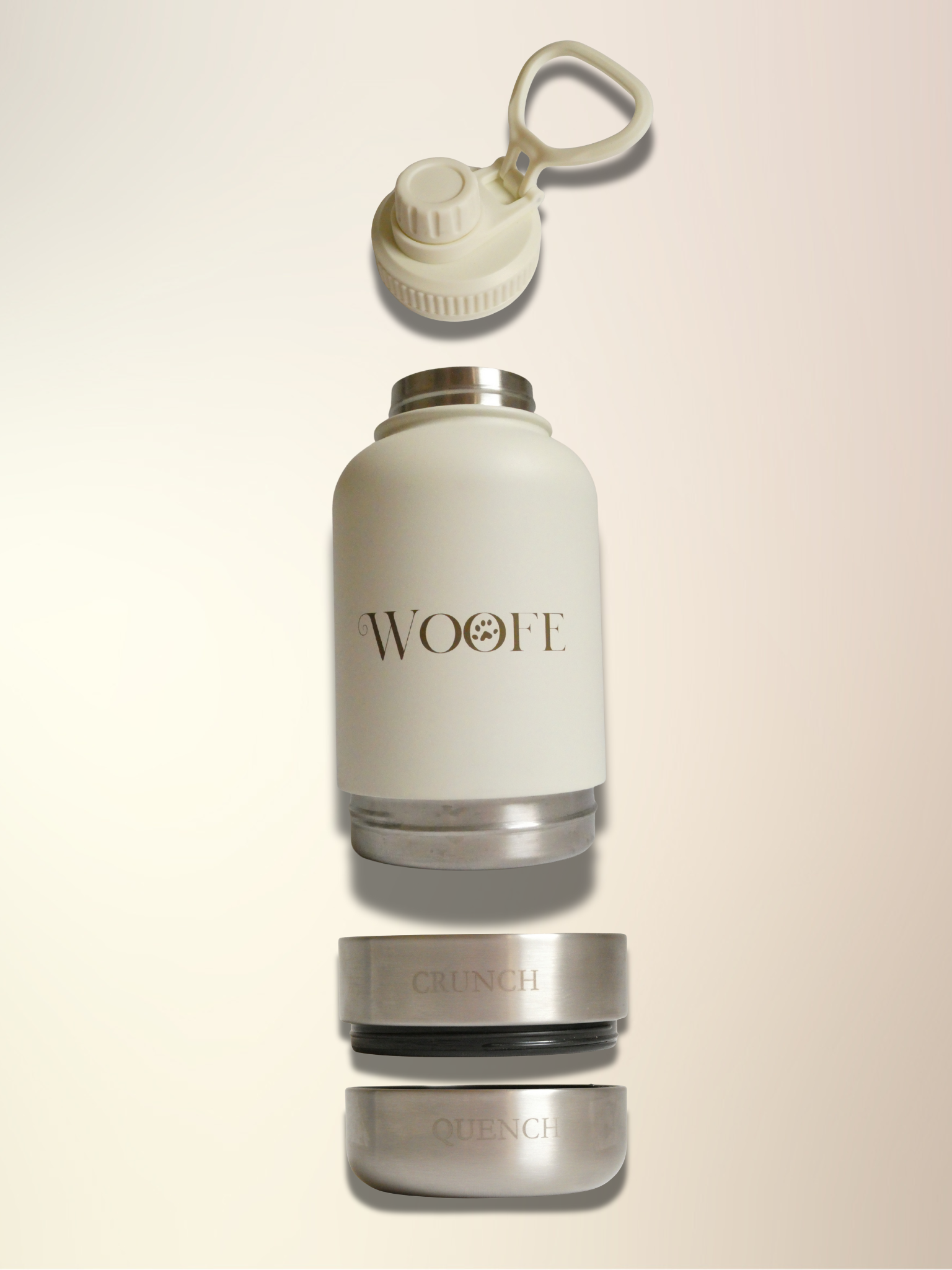 3 in 1 Waterfles - Havermelk Wit