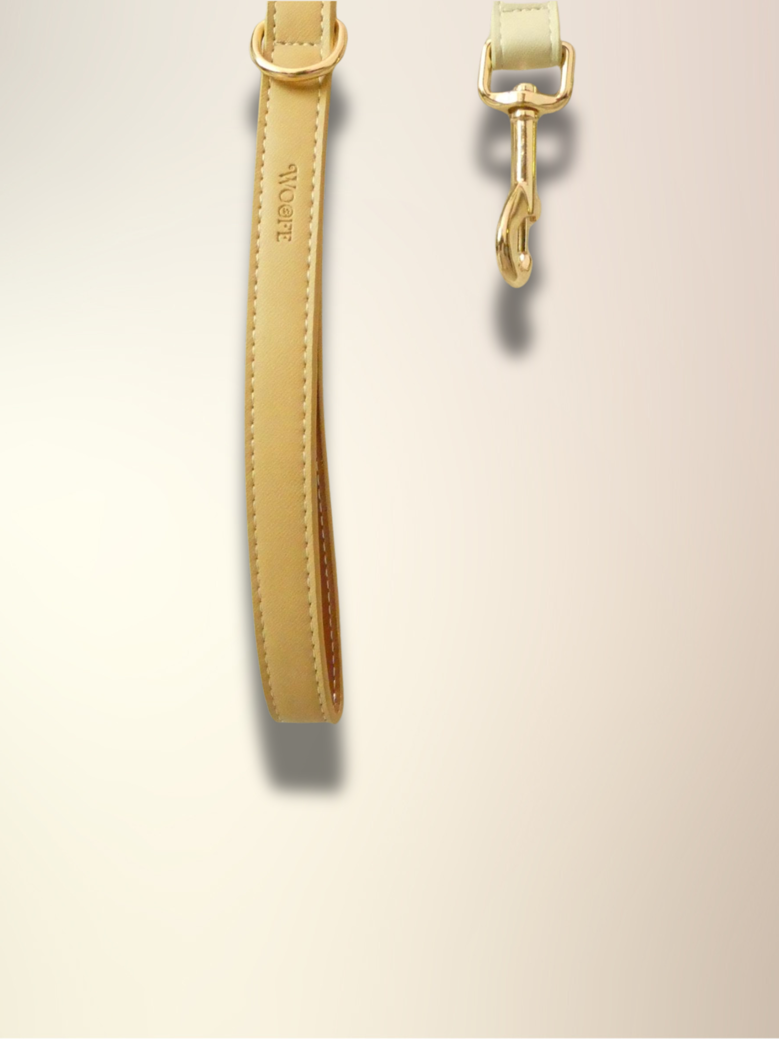 Beige veganistische leren riem