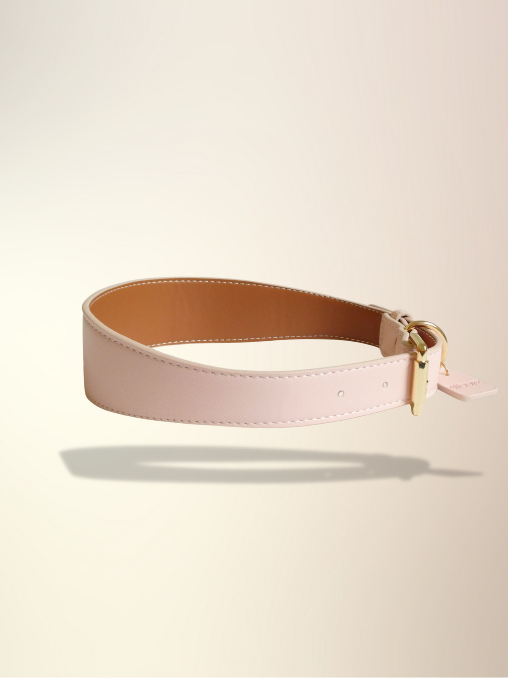 Roze veganistische leren halsband
