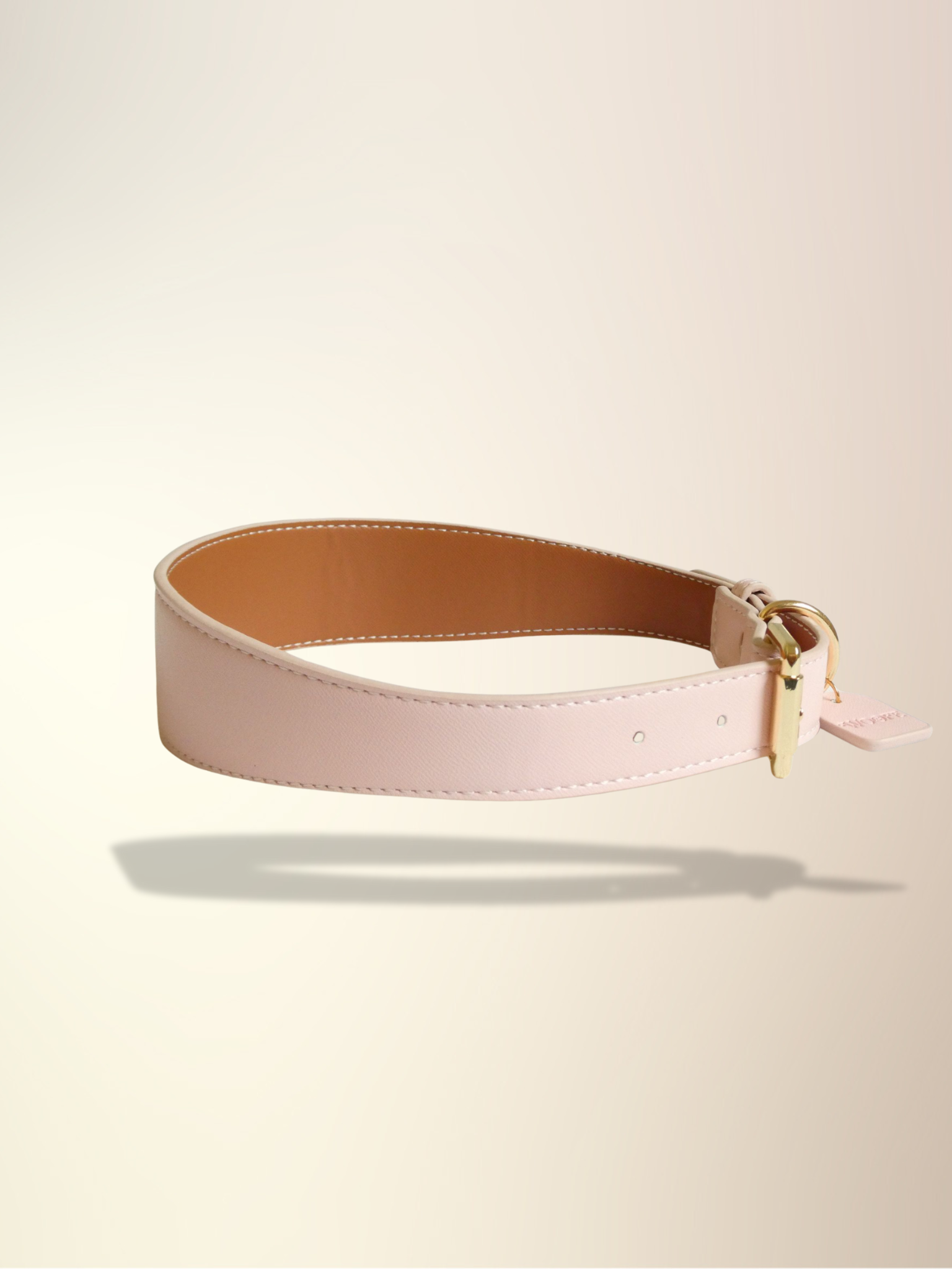 Roze veganistische leren halsband
