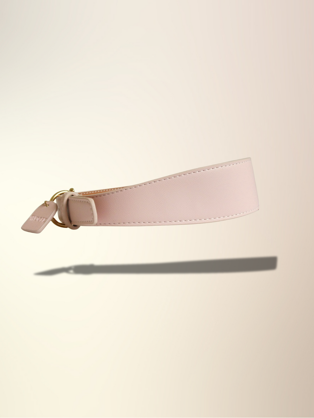 Roze veganistische leren halsband
